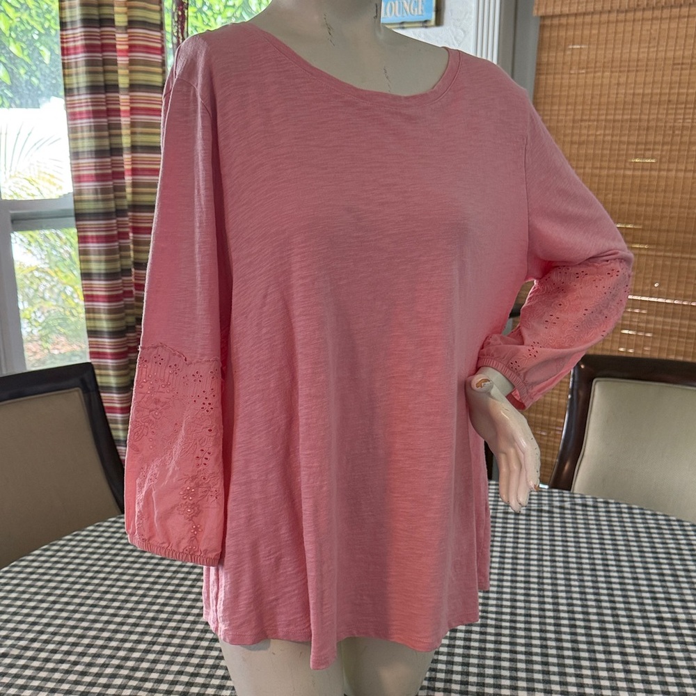 Croft & Barrow Orange Long Sleeve Women's Top